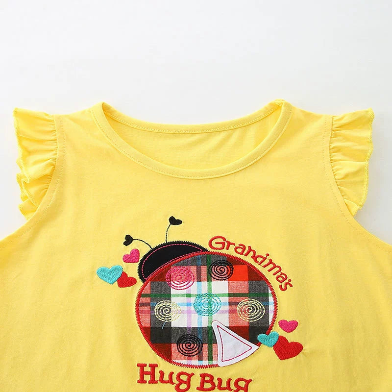 Summer Baby Kids Cute Plaid and Letters Pattern Vest and Shorts Clothing Set for Girls, MyKids-USA®, Baby & Toddler Outfits, MyKids-USA -  -  -  -  -  -  - 