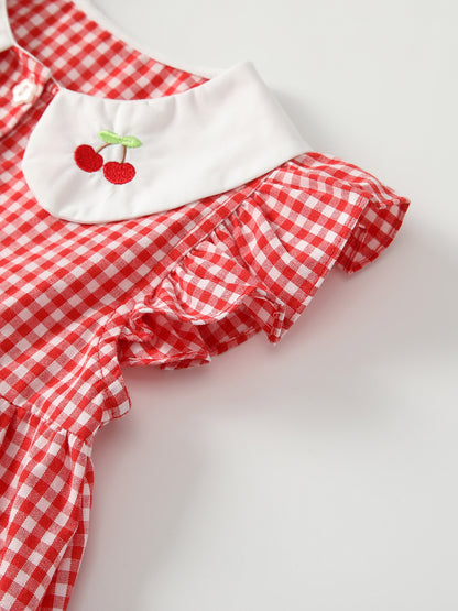 Summer Baby Kids Girls Fly Sleeves Plaid Pattern Dress, MyKids-USA®, Baby & Children's Dresses, MyKids-USA -  -  -  -  -  -  - .