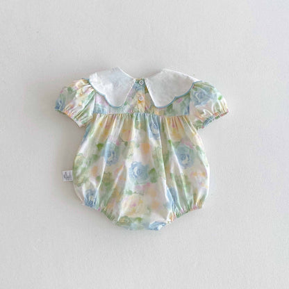 Summer Arrival Baby Girls Cute Tie Dye Short Sleeves Flowers Pattern Onesies, MyKids-USA®, Baby One-Pieces, MyKids-USA -  -  -  -  -  -  - 