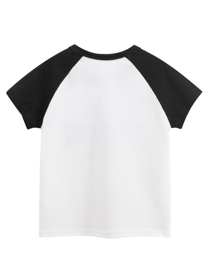 Summer Boys’ Letters Pattern T-shirt in European and American Style