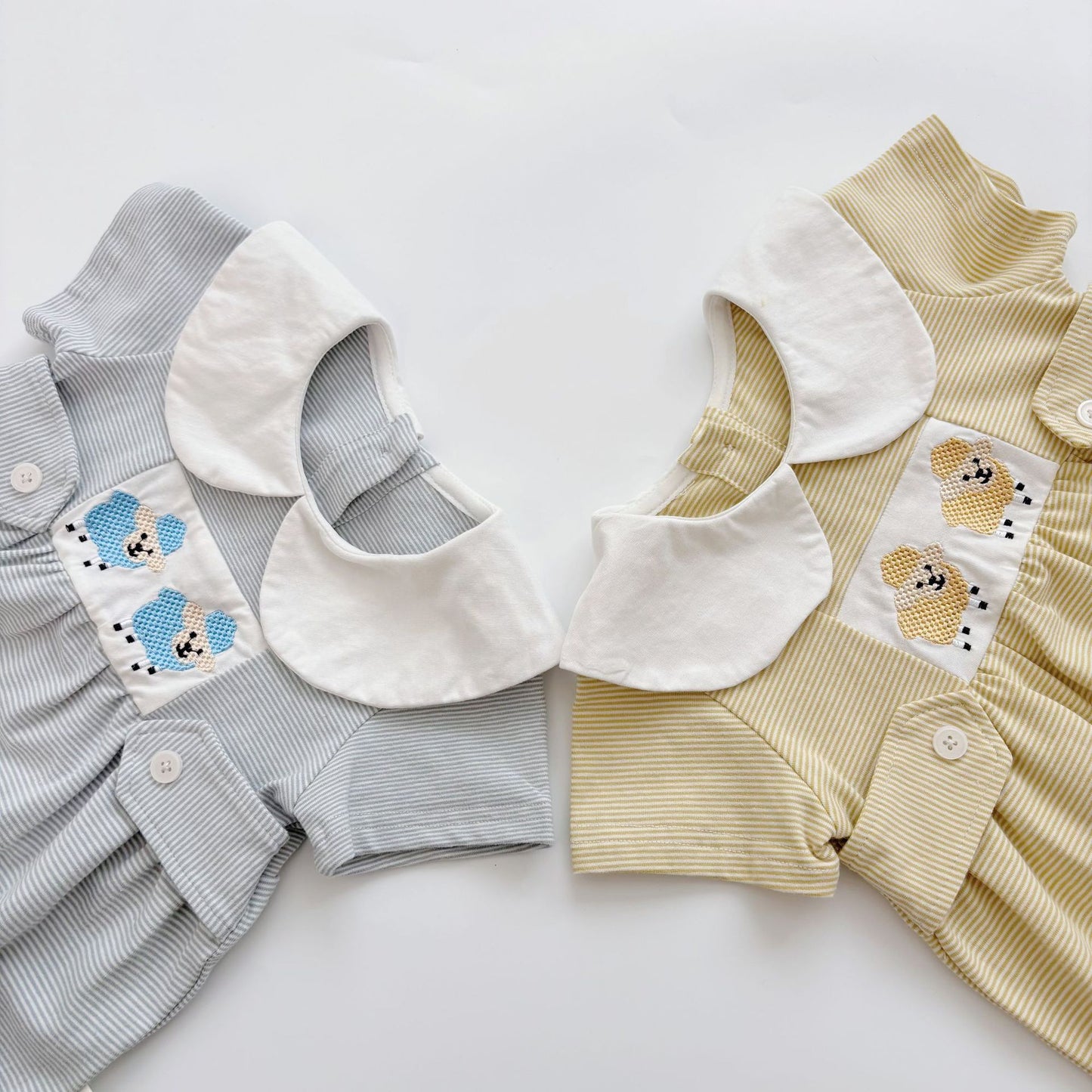 Summer Arrival Baby Girls Cute Short Sleeves Animals Embroidered Pattern Onesies with Peter Pan Collar, MyKids-USA®, Baby One-Pieces, MyKids-USA -  -  -  -  -  -  - 