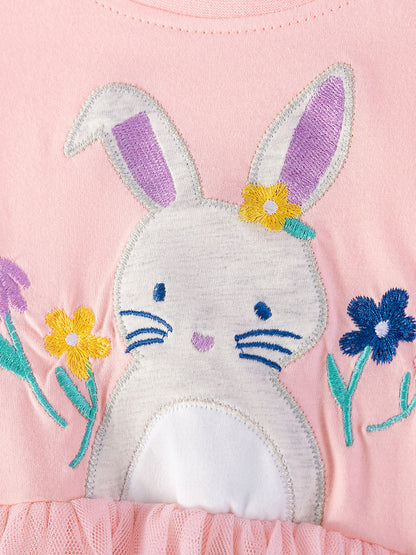 Summer Arrival Rabbit Cartoon Pattern Short Sleeves Dress for Stylish Girls, MyKids-USA®, Baby & Children's Dresses, MyKids-USA -  -  -  -  -  -  - .