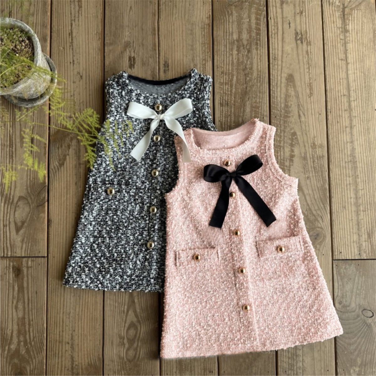 MyKids-USA® Autumn Arrival Baby Kids Girls Fashion Sleeveless Wear-Outside Dress Vest