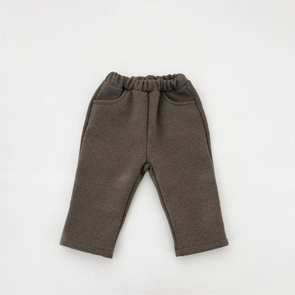 Baby Boy And Girl Solid Color Winter and Autumn Casual Thick Pants, MyKids-USA®, Trousers, MyKids-USA - Size/Age - 73 (6-9M) - Color - Brown -  -  - TR2512251126-C.