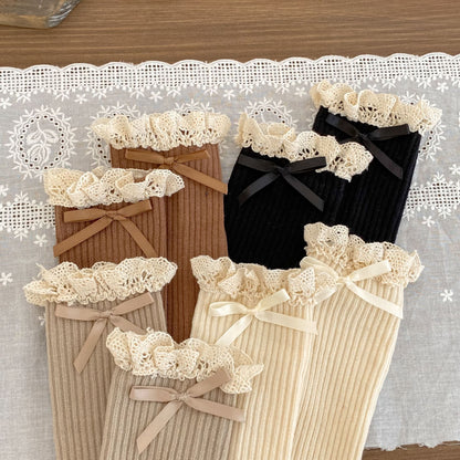 Autumn and Spring Baby Girls Breathable Lace Patchwork Cute Stockings 32cm Long, MyKids-USA®, Baby & Toddler Socks & Tights, MyKids-USA -  -  -  -  -  -  - 