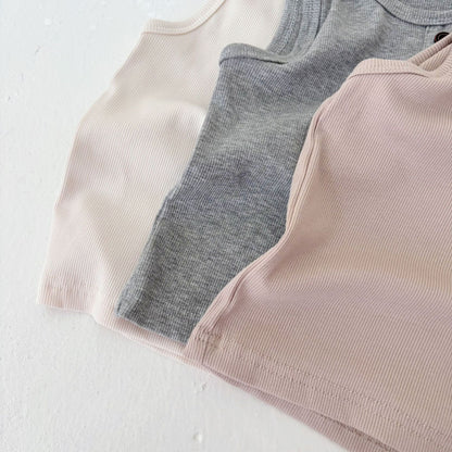 Simple Sleeveless Summer Children’s Vest, Unisex Baby Cotton Blend Casual Plain Top, MyKids-USA®, Baby & Toddler Tops, MyKids-USA -  -  -  -  -  -  - 