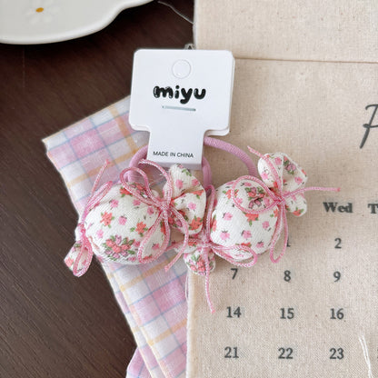 Collection of Flowers Hair Clips or Hair Ties, MyKids-USA®, Hair Pins, Claws & Clips, MyKids-USA - Size/Age - Average Size (0-12Y） - Color - Pink -  -  - TR2605022129-F.