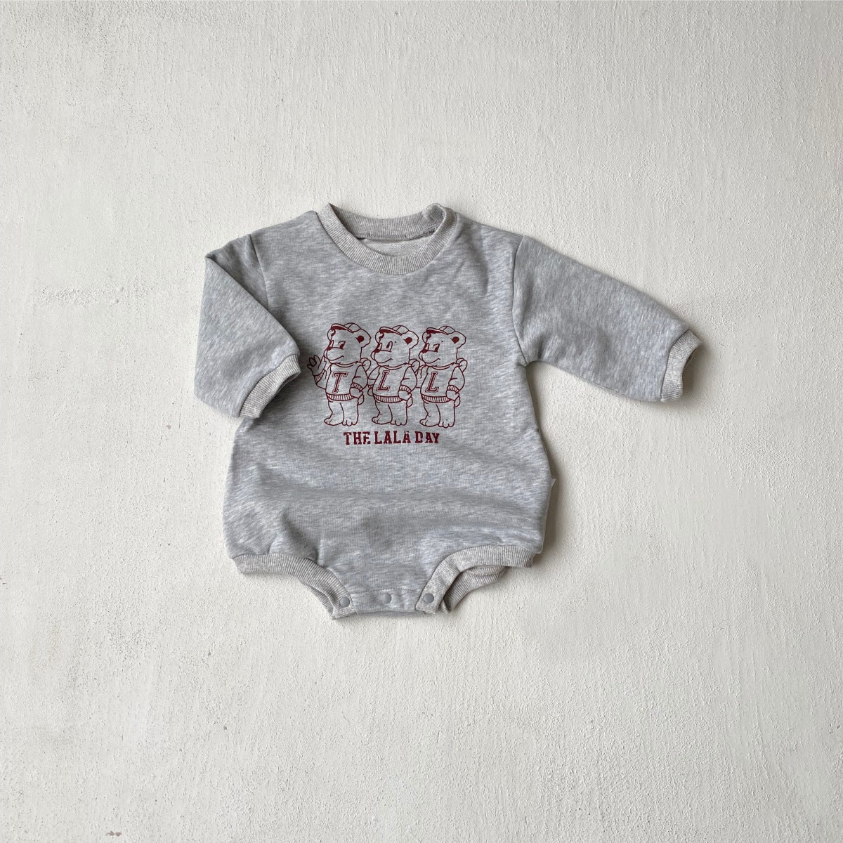 MyKids-USA® Autumn Arrival Baby Kids Long Sleeves Teddy Bear and Letters Pattern Bodysuit