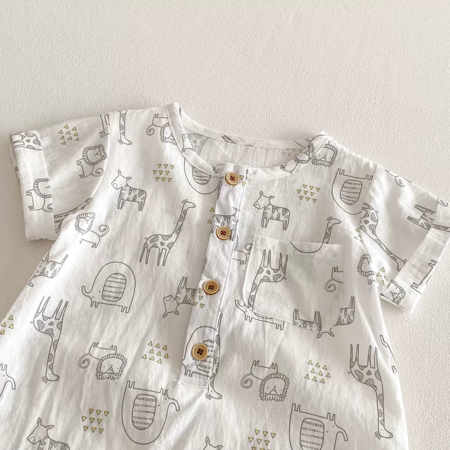 Summer Arrival Baby Unisex Animals Printed Short Sleeves Rompers, MyKids-USA®, Baby One-Pieces, MyKids-USA -  -  -  -  -  -  - 