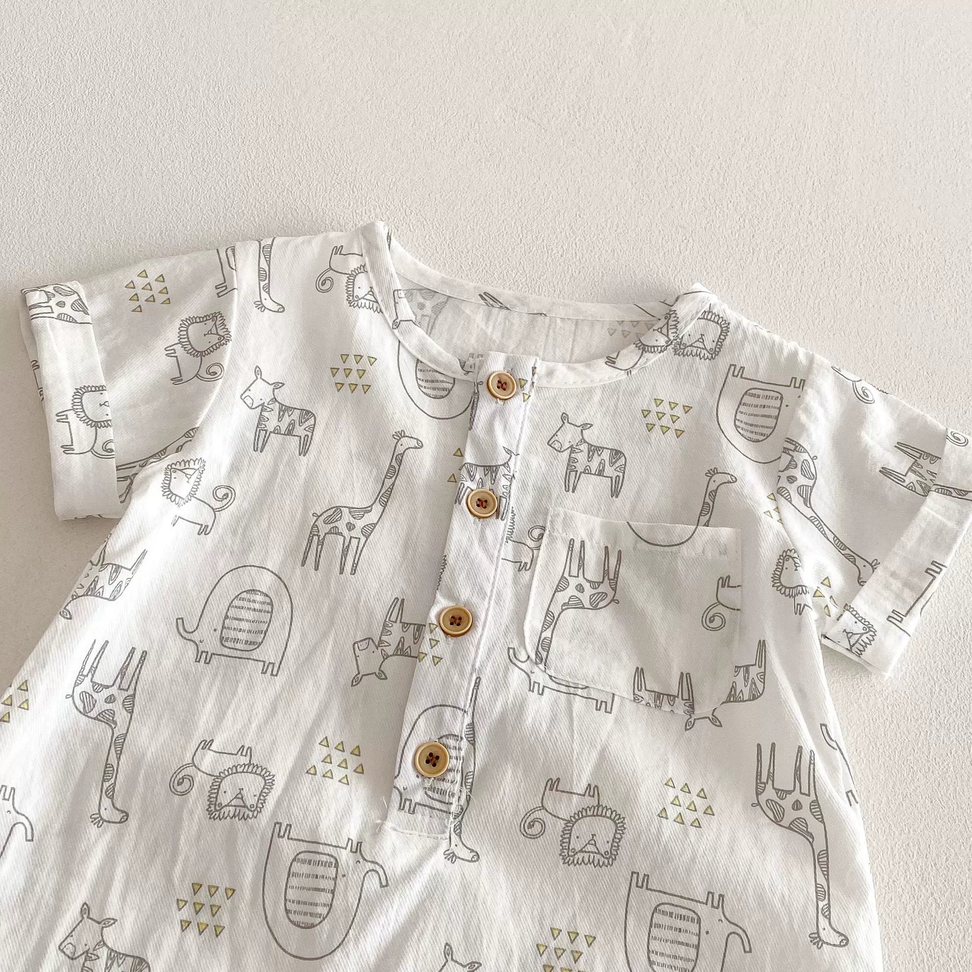 Summer Arrival Baby Unisex Animals Printed Short Sleeves Rompers, MyKids-USA®, Baby One-Pieces, MyKids-USA -  -  -  -  -  -  - 