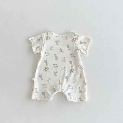 Summer Arrival Baby Unisex Animals Cartoon Pattern Short Sleeves Rompers, MyKids-USA®, Baby One-Pieces, MyKids-USA -  -  -  -  -  -  - 
