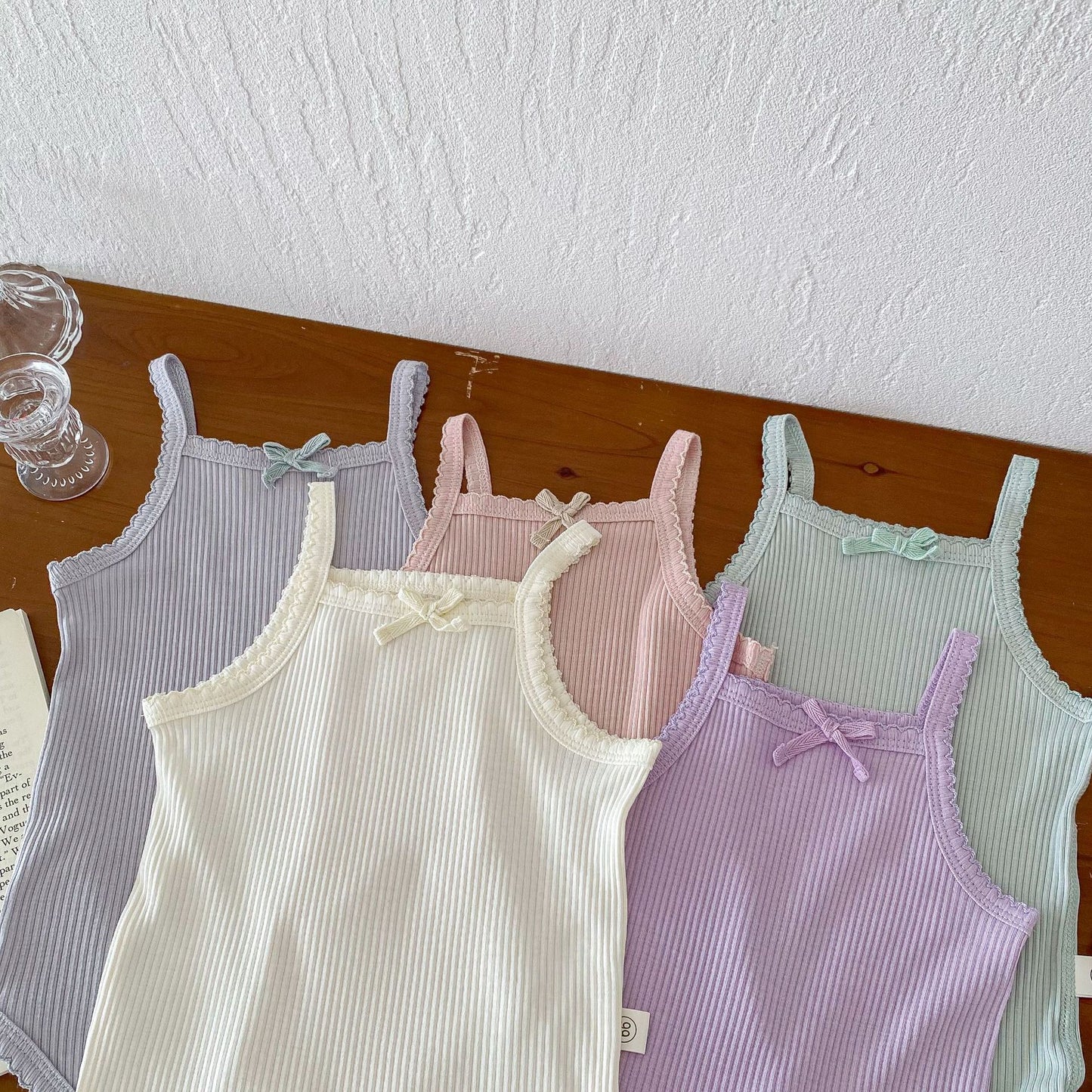 Summer Hot Selling Baby Girls Simple Thin Solid Color Soft Onesies