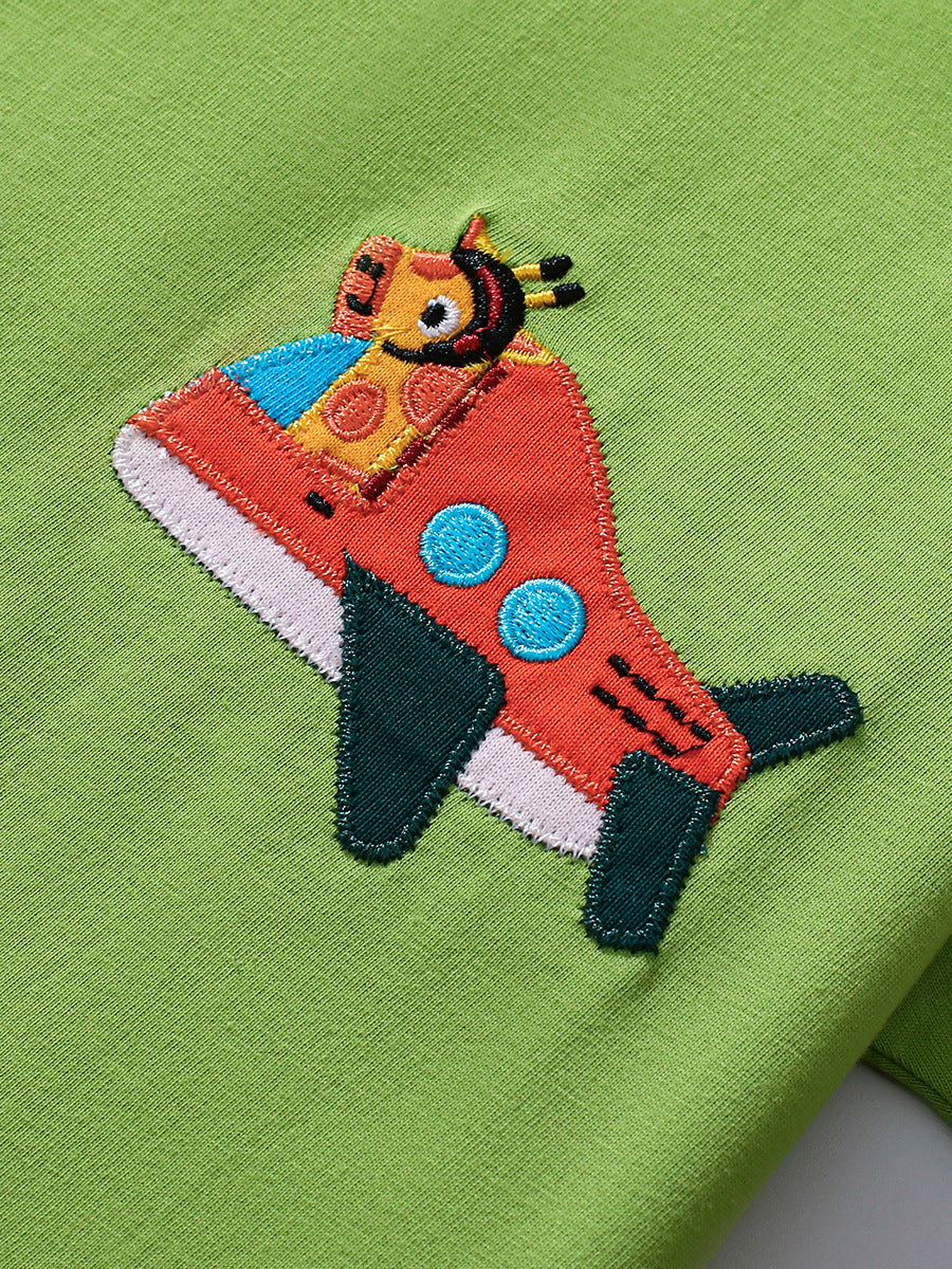 Boys Kids’ Air Plane Cartoon Embroidered T-shirt in European and American Style for Summer, MyKids-USA®, Baby & Toddler Tops, MyKids-USA -  -  -  -  -  -  - 