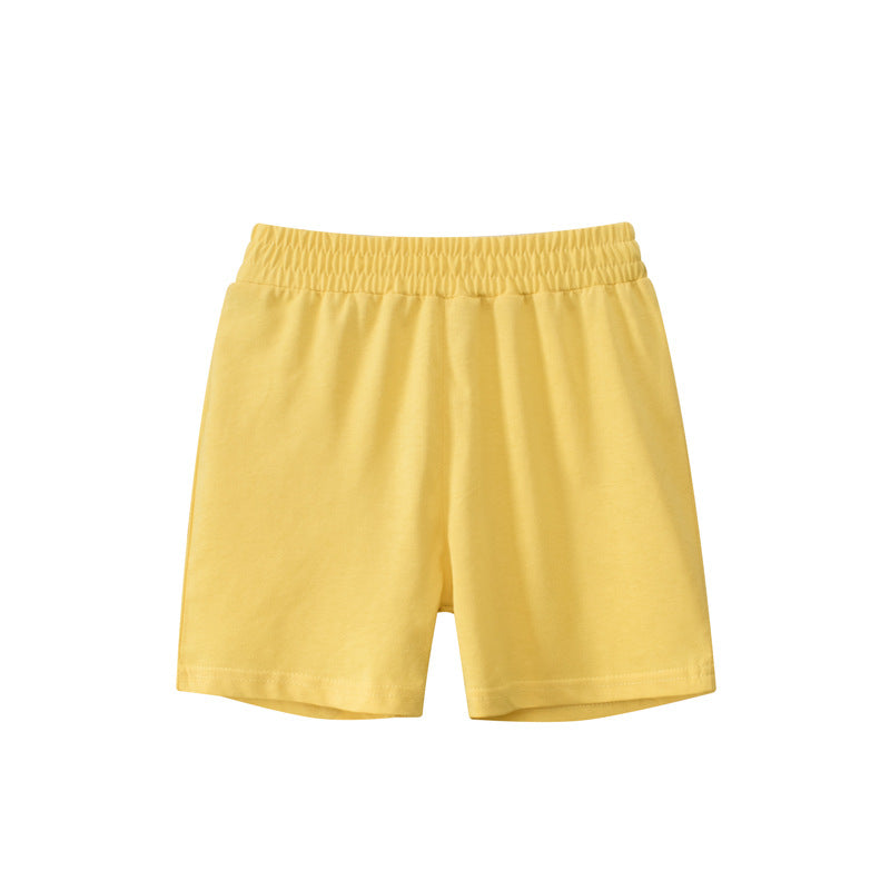 Baby Boy Solid Color Mid Pants In Summer, MyKids-USA®, Baby & Toddler Bottoms, MyKids-USA - Size/Age - 90 (12-24M) - Color - Yellow -  -  - JM2306182057-L.