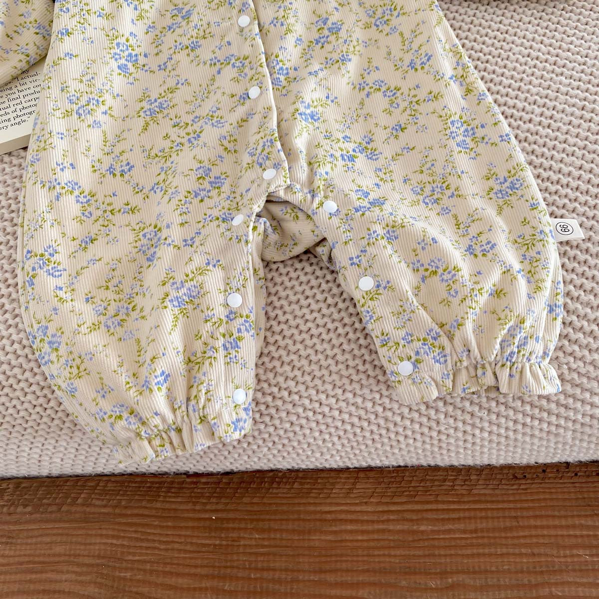 Winter Arrival Baby Girls Long Sleeves Floral Pattern Fleece-line Rompers with Hat, MyKids-USA®, Baby One-Pieces, MyKids-USA -  -  -  -  -  -  - 