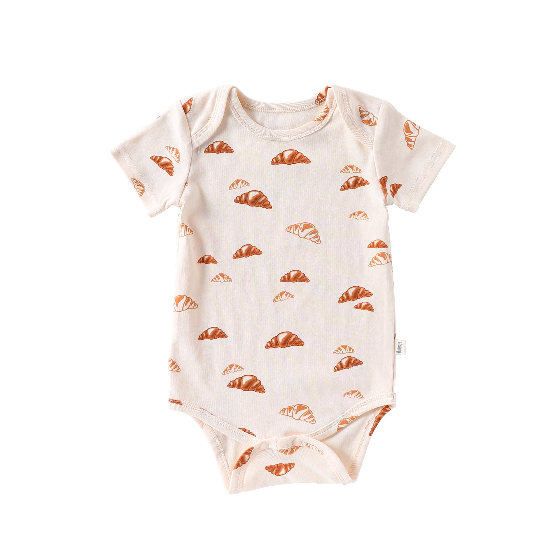 Summer Arrival Baby Cute Cartoon Bread Pattern Short Sleeves Onesies, MyKids-USA®, Baby One-Pieces, MyKids-USA - Size/Age - 66 (3-6M) - Color - Beige -  -  - TR2504252134-A