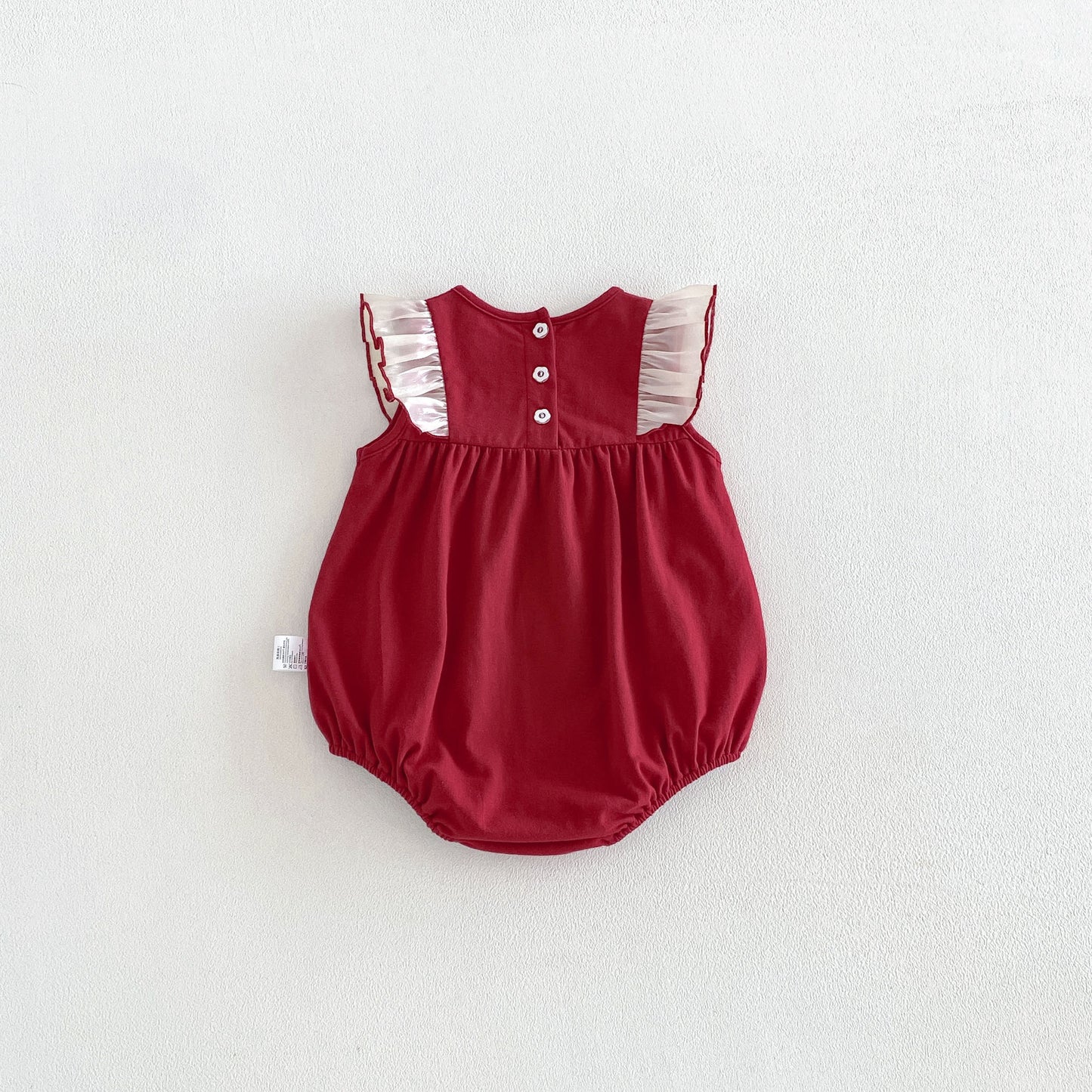 Design Summer Baby Kids Girls Fly Sleeves Color Patchwork Bodysuit