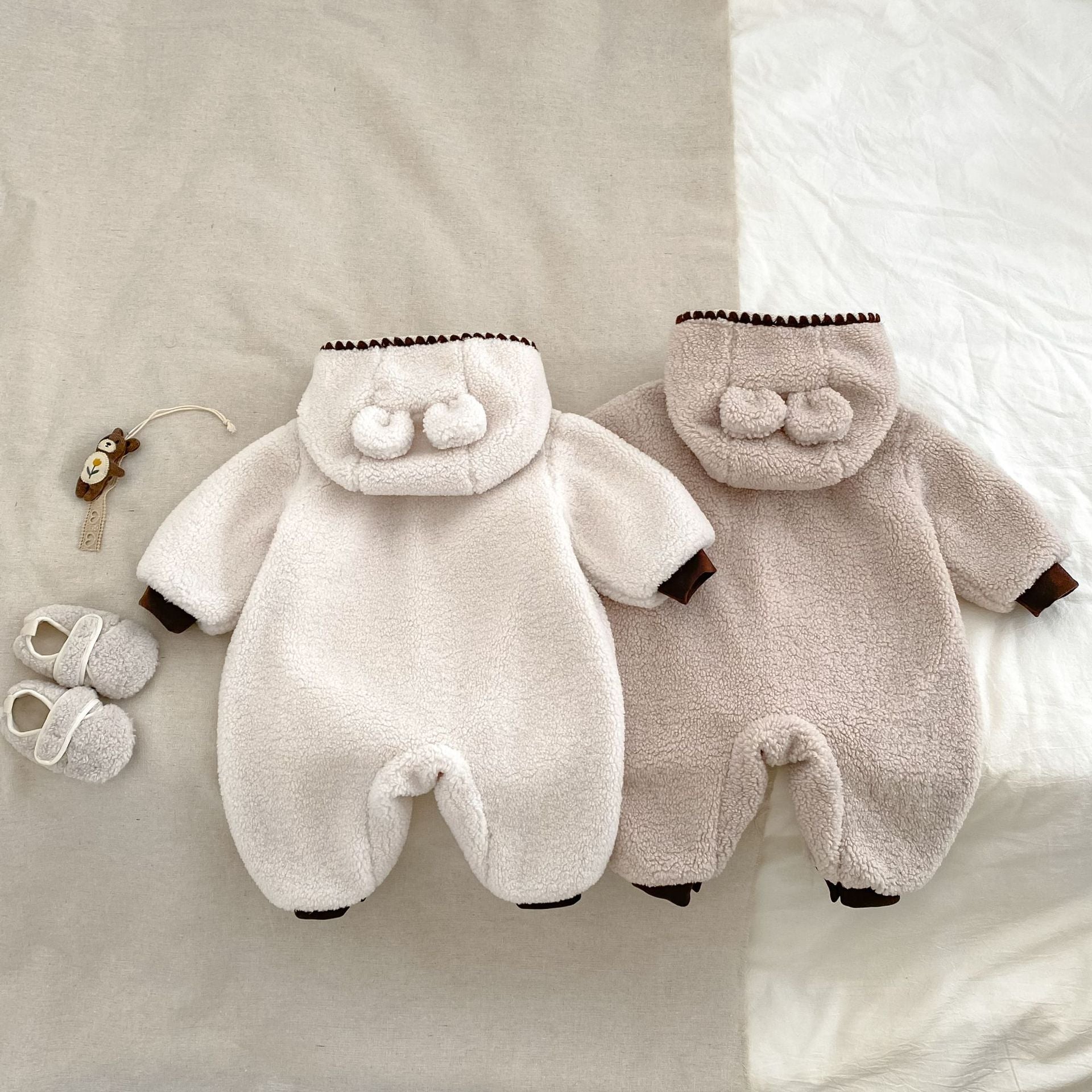 Autumn and Winter Arrival Baby Unisex Long Sleeves Geometric Pattern Fluffy Rompers, MyKids-USA®, Baby One-Pieces, MyKids-USA -  -  -  -  -  -  - 