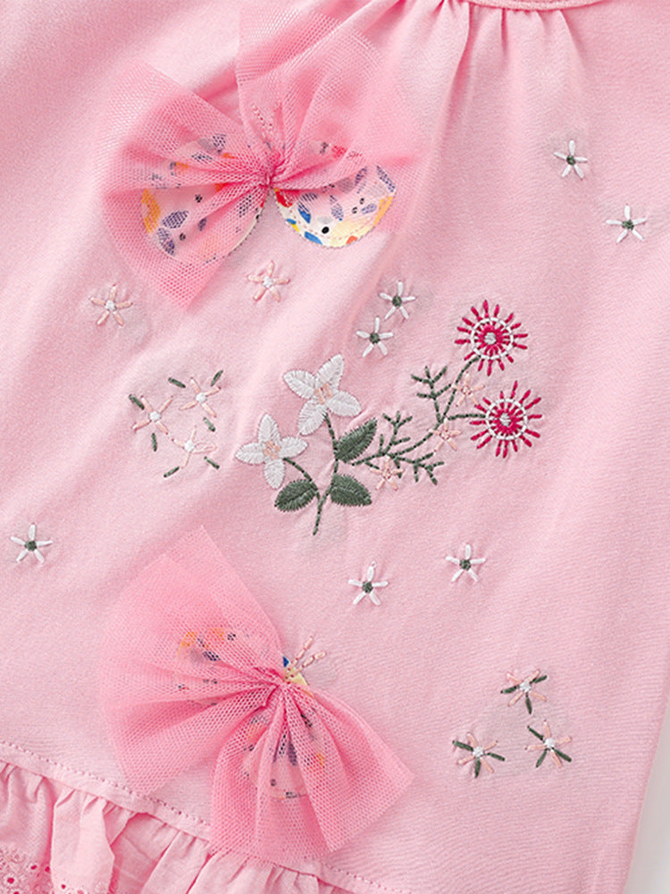 Summer Girls’ Flowers Pattern T-shirt in European and American Style, MyKids-USA®, T-Shirts, MyKids-USA -  -  -  -  -  -  - .