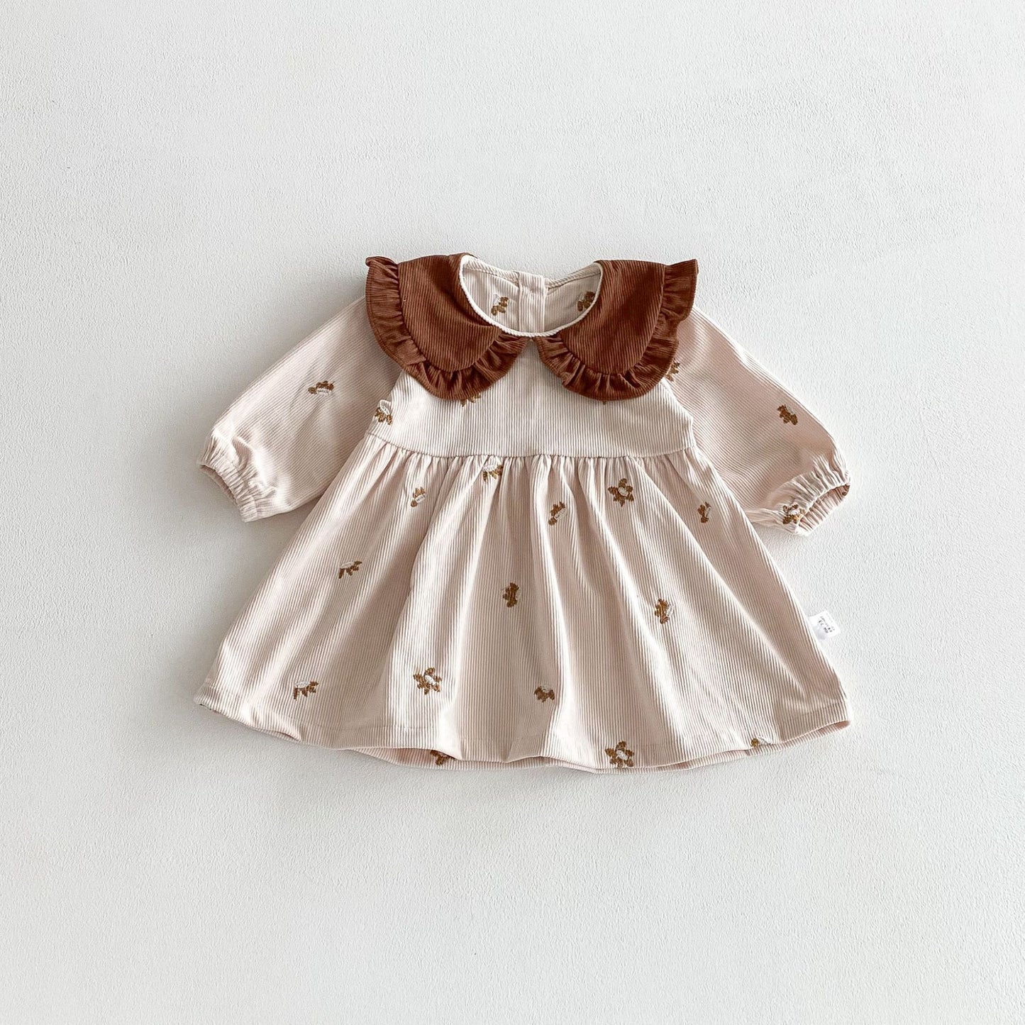 Autumn Hot Selling Baby Kids Girls Princess Long Sleeves Flowers Embroidered Pattern Dress, MyKids-USA®, Baby & Toddler Dresses, MyKids-USA - Size/Age - 73 (6-9M) - Color - Beige -  -  - TR2510282309-A