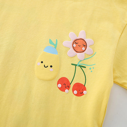 Summer Hot Selling Baby Kids Girls Short Sleeves Cartoon Pattern T-shirt and Shorts Clothing Set, MyKids-USA®, Baby & Children's Outfits, MyKids-USA -  -  -  -  -  -  - .