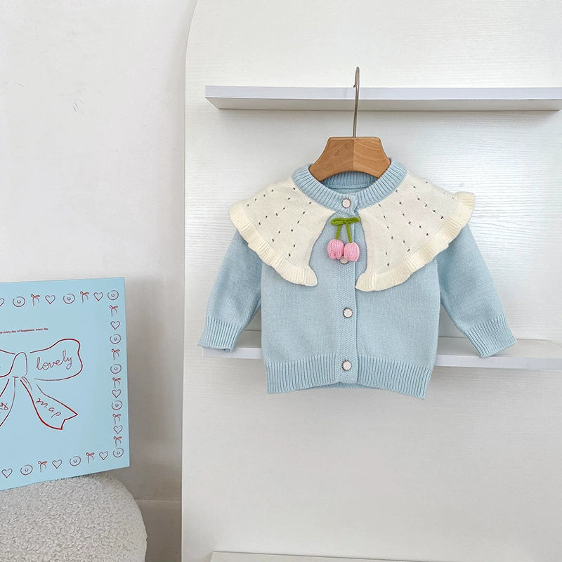 Autumn Arrival Baby Girls Comfortable Color Patchwork Knitted Long Sleeves Cardigan, MyKids-USA®, Cardigans, MyKids-USA -  -  -  -  -  -  - 