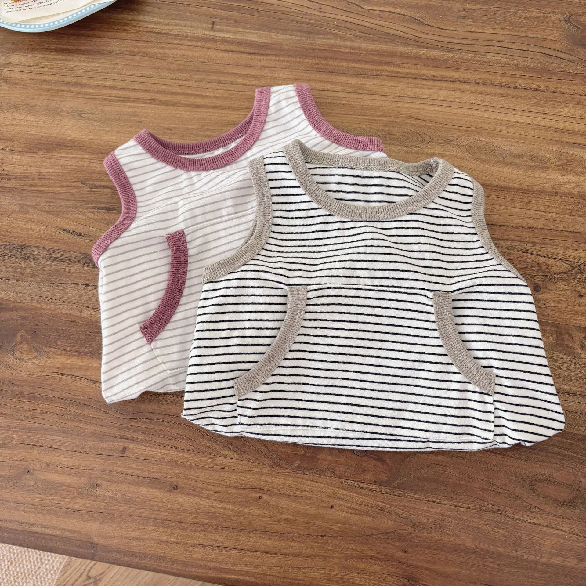 Summer Arrival Baby Unisex Casual Striped Pattern Sleeveless Onesies, MyKids-USA®, Baby One-Pieces, MyKids-USA -  -  -  -  -  -  - 