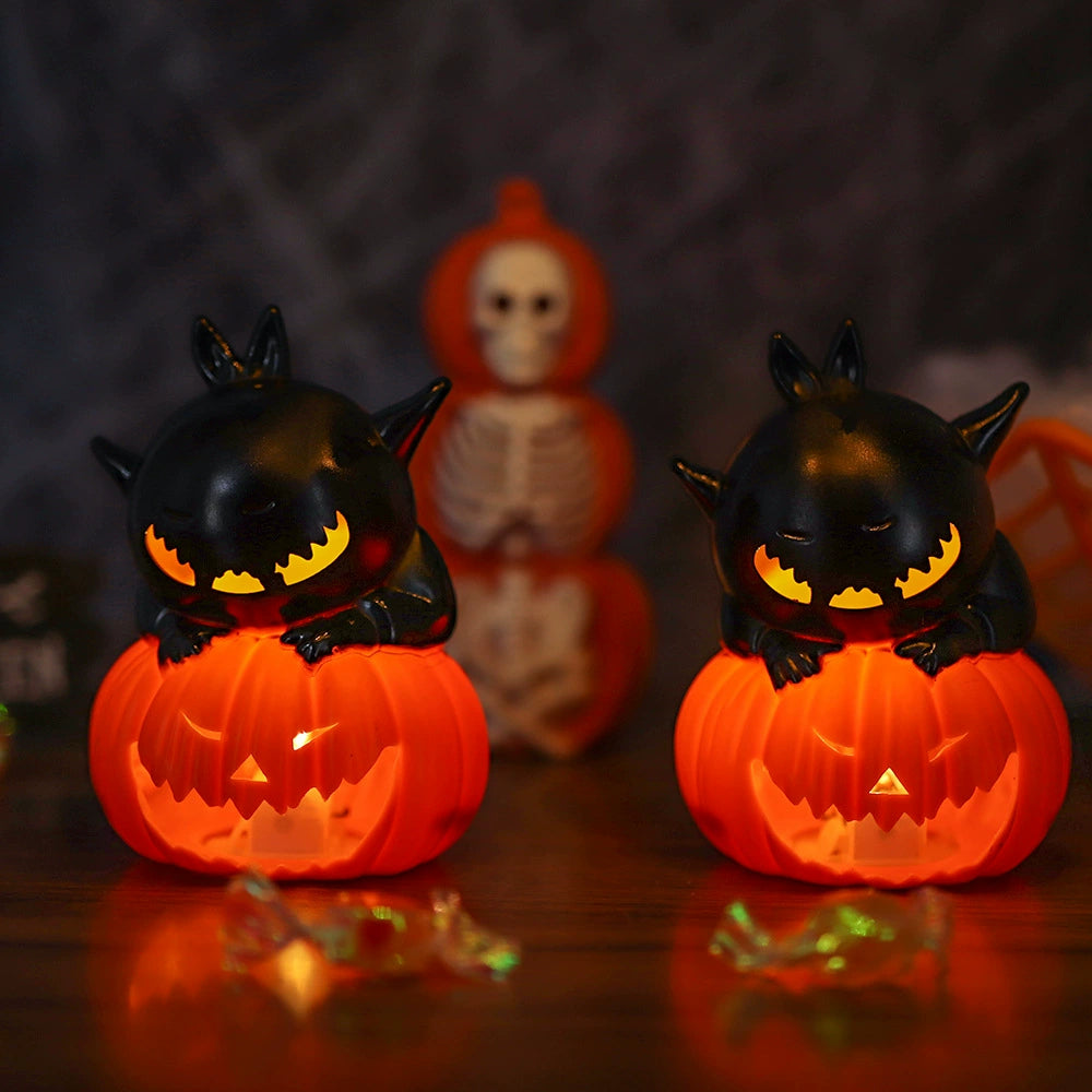 Halloween Pumpkin Lantern Decoration – Electronic Candle Night Light with Black Cat, MyKids-USA®, Seasonal & Holiday Decorations, MyKids-USA -  -  -  -  -  -  - .