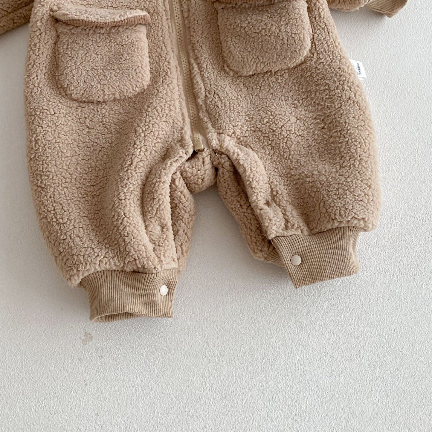 Winter Arrival Baby Unisex Long Sleeves Zip-up Fluffy Casual Rompers, MyKids-USA®, Baby One-Pieces, MyKids-USA -  -  -  -  -  -  - 