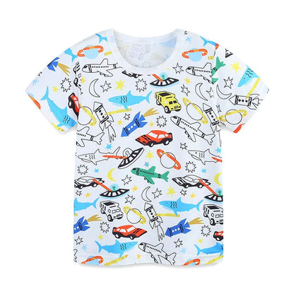 Summer Baby Kids Animals and Cars Cartoon Pattern T-shirt and Shorts Casual Clothing Set for Boys, MyKids-USA®, Baby & Toddler Outfits, MyKids-USA -  -  -  -  -  -  - 