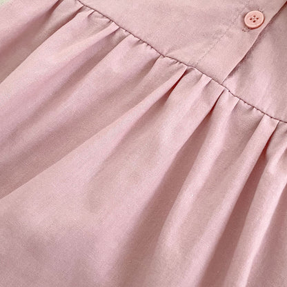 Summer Arrival Baby Girls Short Sleeves Thin Floral Pattern Collar Pink Onesies, MyKids-USA®, Baby One-Pieces, MyKids-USA -  -  -  -  -  -  - 