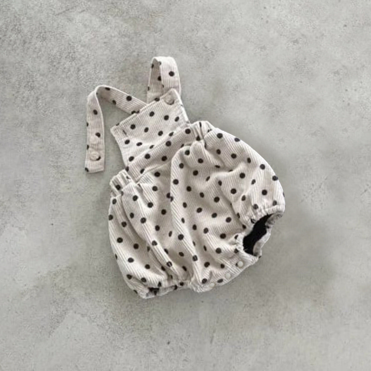 Autumn and Spring Arrival Baby Unisex Dots Pattern Sleeveless Strap Bodysuit, MyKids-USA®, Bodysuits, MyKids-USA - Size/Age - 66 (3-6M) - Color - Beige -  -  - TR2601232217-A.