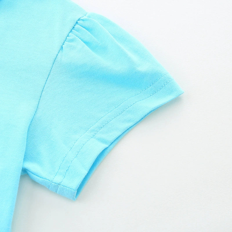 Summer Arrival Girls’ Butterfly Cartoon Pattern Short Sleeves T-shirt in European and American Style, MyKids-USA®, T-Shirts, MyKids-USA -  -  -  -  -  -  - 