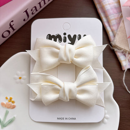 Collection of Butterfly-bows Hair Clips, MyKids-USA®, Hair Pins, Claws & Clips, MyKids-USA - Size/Age - Average Size (0-12Y） - Color - Beige -  -  - TR2605011648-A.