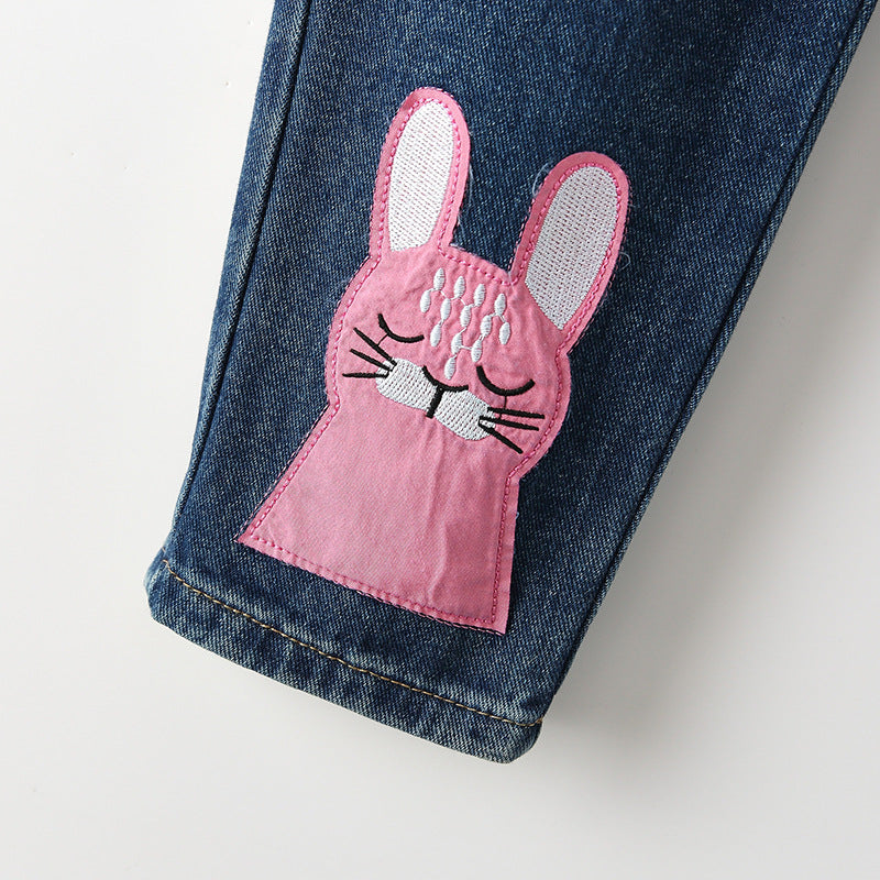 Arrival Autumn Baby Kids Girls Cartoon Pattern Denim Pants, MyKids-USA®, Jeans, MyKids-USA -  -  -  -  -  -  - 