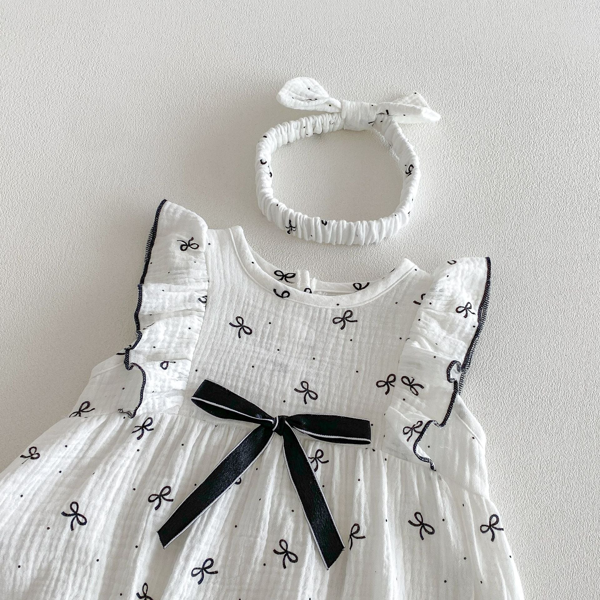 Summer Arrival Baby Girls Fly Sleeves Butterfly-bows Pattern Bodysuit, MyKids-USA®, Bodysuits, MyKids-USA -  -  -  -  -  -  - .