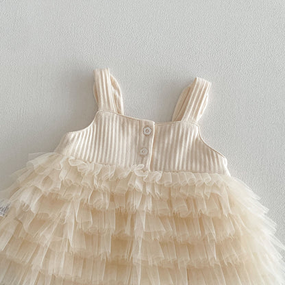 Design Summer Baby Kids Girls Sleeveless Cherry Pattern Tulle Patchwork Bodysuit, MyKids-USA®, Baby & Children's One-Pieces, MyKids-USA -  -  -  -  -  -  - .