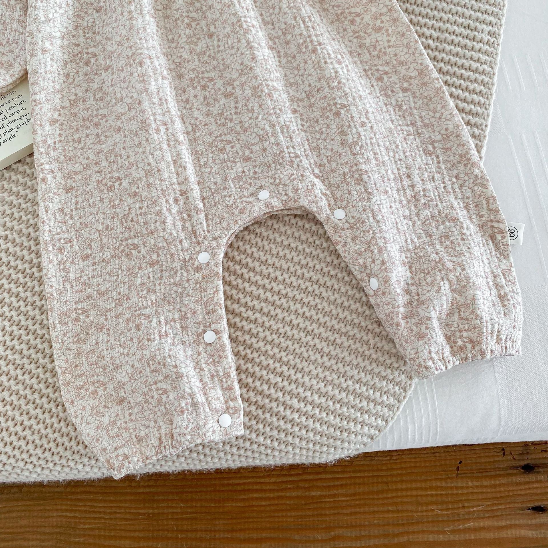 Autumn Arrival Baby Girls Long Sleeves Floral Pattern Rompers with Ruffle Collar, MyKids-USA®, Baby One-Pieces, MyKids-USA -  -  -  -  -  -  - 