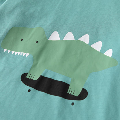 Spring and Autumn Boys Cartoon Pattern Long Sleeves Top and Plaid Pants Clothing Set, MyKids-USA®, Baby & Toddler Outfits, MyKids-USA -  -  -  -  -  -  - 