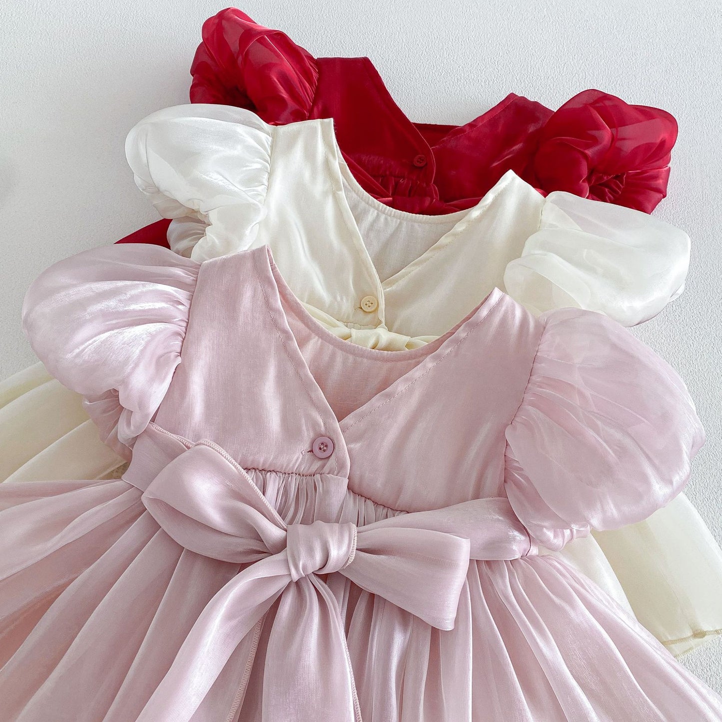Summer Arrival Baby Girls Short Sleeves Cute Solid Color Bodysuit Dress, MyKids-USA®, Baby & Children's One-Pieces, MyKids-USA -  -  -  -  -  -  - .