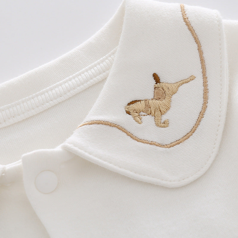 Arrival Spring and Autumn Baby Kids Girls Embroidered Pattern Collar Shirt