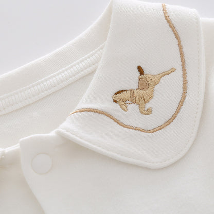Arrival Spring and Autumn Baby Kids Girls Embroidered Pattern Collar Shirt