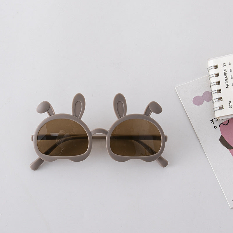 Fashion Bunny Shape Solid Color Sunglasses