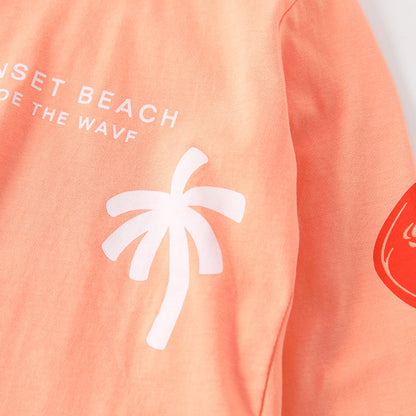 Spring and Autumn Boys Letters and Geometric Pattern Long Sleeves Top and Striped Pants Clothing Set, MyKids-USA®, Outfit Sets, MyKids-USA -  -  -  -  -  -  - 