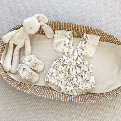 Arrival Autumn Baby Girls Long Sleeves Simple Top and Floral Print Overalls Onesies Clothing Set, MyKids-USA®, Baby One-Pieces, MyKids-USA - Size/Age - 66 (3-6M) - Color - Apricot -  -  - TR2410032140-A