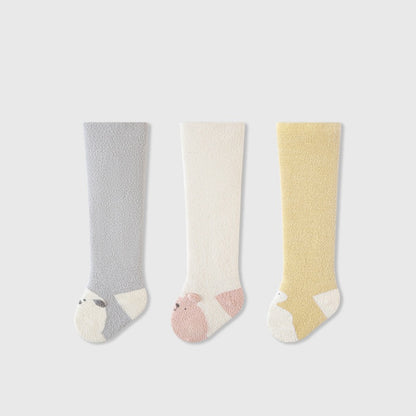 Autumn and Spring Baby Boys and Girls Cute Cartoon Pattern Socks 1 Lot=3-Pair Set, MyKids-USA®, Baby & Toddler Socks & Tights, MyKids-USA - Size/Age - XS (0-6M) - Color - White -  -  - TR2601252152-C.