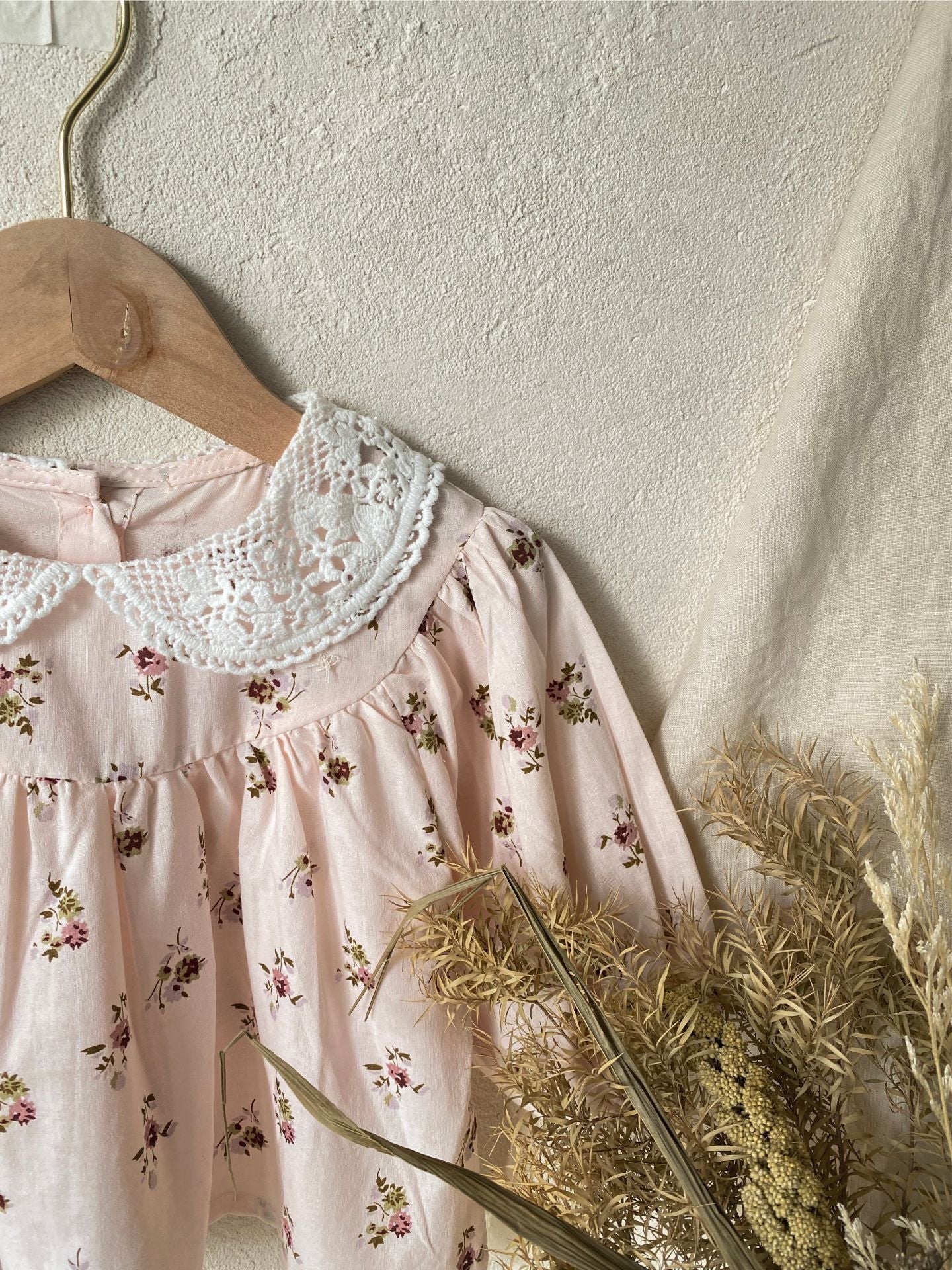 MyKids-USA® Autumn Arrival Flowers Printed Baby Kids Girls Princess Long Sleeves Onesies with Collar