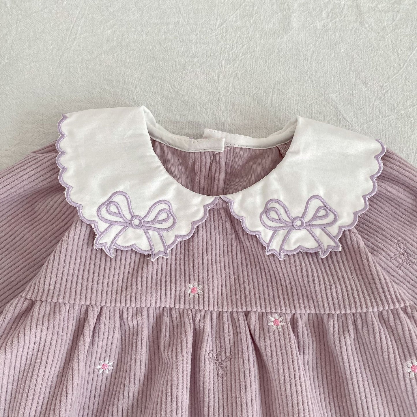 MyKids-USA® Autumn Embroidery Pattern Baby Kids Girls Princess Long Sleeves Dress