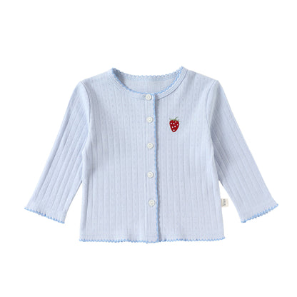MyKids-USA® Baby Kids Girls Long Sleeves Strawberry Pattern Top