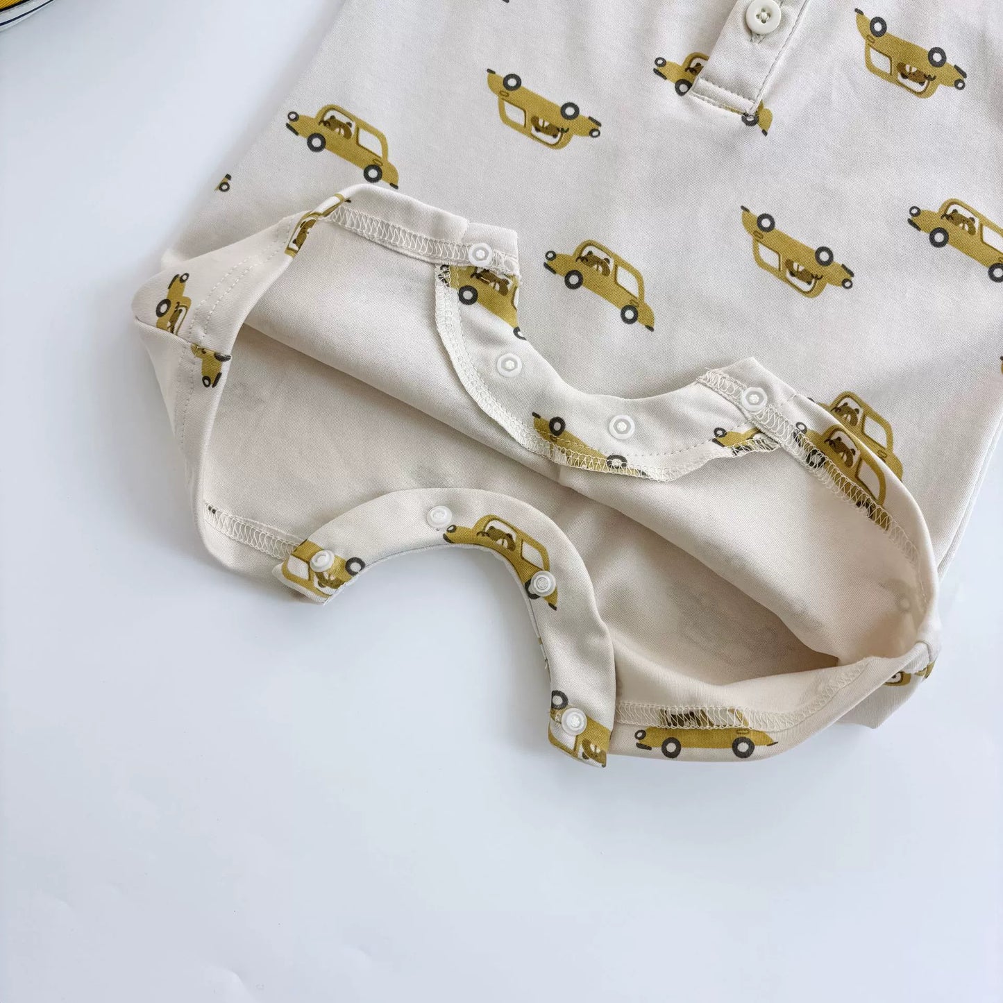 Summer Arrival Baby Unisex Cartoon Cars Pattern Short Sleeves Rompers, MyKids-USA®, Baby One-Pieces, MyKids-USA -  -  -  -  -  -  - 